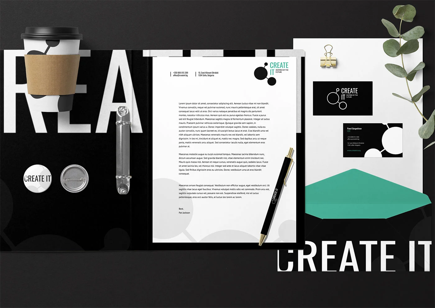 Create IT Business Identity Mockup Design - Gospodinov